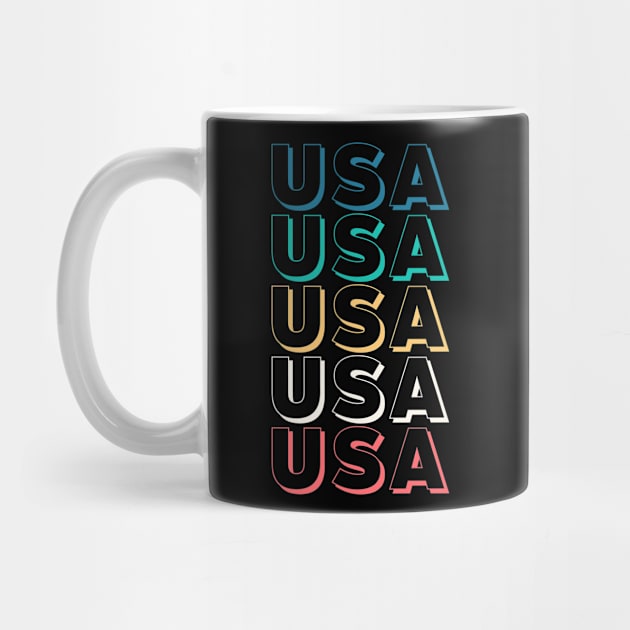 USA TRENDY ATHLETIC STYLE U.S.A INDEPENDENCE DAY 4TH JULY T by CoolFactorMerch